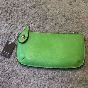 Joy Susan Vibrant Lime Wristlet